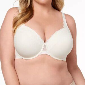 Olga by Warners Brand Cloud 9 UW Contour Lace-Neckline Bra White Size 38DD